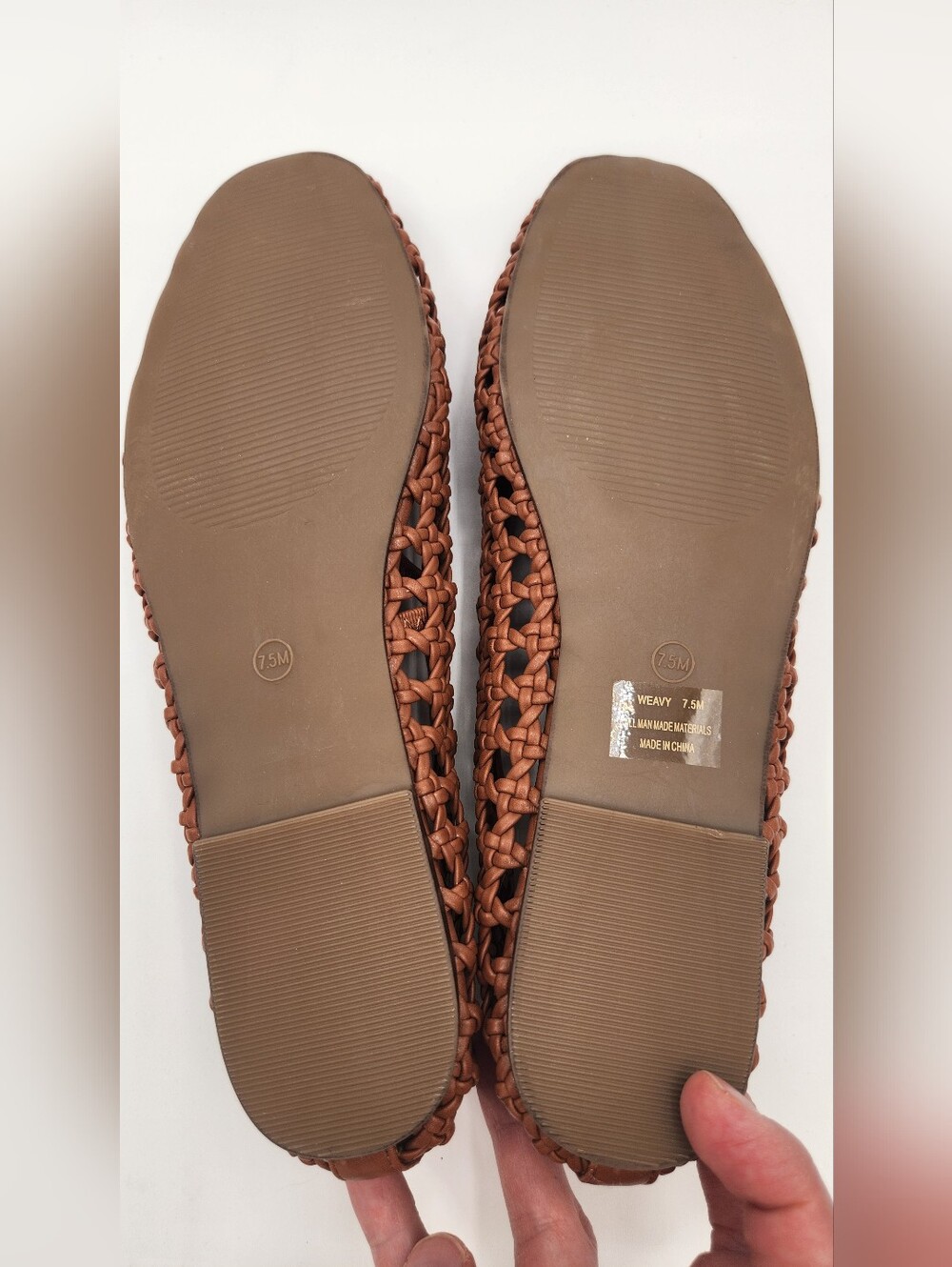 Joie Mary Jane Weavy Brown Flats Size 7.5 - Picture 7 of 8